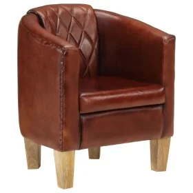 Sillón butaca de cuero auténtico marrón de , Sillones - Ref: Foro24-359638, Precio: 251,93 €, Descuento: %