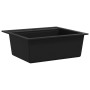Fregadero de cocina de granito con un seno negro de vidaXL, Fregaderos - Ref: Foro24-142954, Precio: 176,27 €, Descuento: %