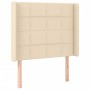 Cama box spring colchón y luces LED tela color crema 90x190 cm de , Camas y somieres - Ref: Foro24-3138842, Precio: 359,27 €,...