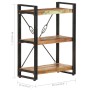 Estantería de 3 niveles de madera maciza reciclada 60x30x80 cm en Librerías y estanterías | Comprar online en Foru.es