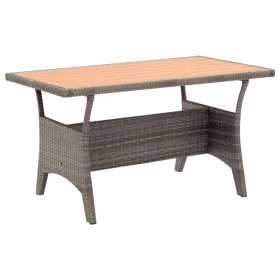 Mesa de jardín ratán sintético gris 120x70x66 cm de , Mesas de jardín - Ref: Foro24-316584, Precio: 251,97 €, Descuento: %