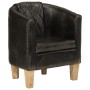 Sillón butaca de cuero auténtico gris de , Sillones - Ref: Foro24-359641, Precio: 286,75 €, Descuento: %