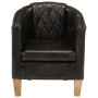 Sillón butaca de cuero auténtico gris de , Sillones - Ref: Foro24-359641, Precio: 286,75 €, Descuento: %