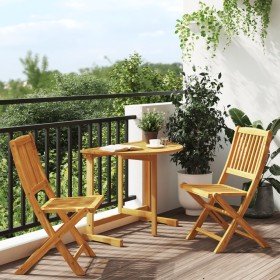 Set de comedor de jardín plegable 3 pzas madera maciza acacia en Conjuntos de jardín | Comprar online en Foru.es
