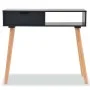 Mesa consola de madera maciza de pino 80x30x72 cm negra de vidaXL, Mesas auxiliares - Ref: Foro24-244738, Precio: 89,43 €, De...