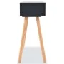 Mesa consola de madera maciza de pino 80x30x72 cm negra de vidaXL, Mesas auxiliares - Ref: Foro24-244738, Precio: 89,43 €, De...