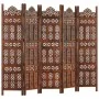 Biombo 5 paneles tallado a mano madera mango marrón 200x165 cm de , Divisores de ambientes - Ref: Foro24-285326, Precio: 246,...