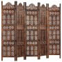 Biombo 5 paneles tallado a mano madera mango marrón 200x165 cm de , Divisores de ambientes - Ref: Foro24-285326, Precio: 314,...