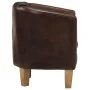 Sillón con diseño de cubo cuero auténtico marrón oscuro de , Sillones - Ref: Foro24-359640, Precio: 282,84 €, Descuento: %