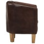 Sillón con diseño de cubo cuero auténtico marrón oscuro de , Sillones - Ref: Foro24-359640, Precio: 266,01 €, Descuento: %