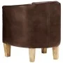 Sillón con diseño de cubo cuero auténtico marrón oscuro de , Sillones - Ref: Foro24-359640, Precio: 282,84 €, Descuento: %
