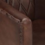 Sillón con diseño de cubo cuero auténtico marrón oscuro de , Sillones - Ref: Foro24-359640, Precio: 266,01 €, Descuento: %