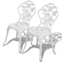 Sillas de jardín bistró 2 unidades aluminio fundido blanco de vidaXL, Sillas de jardín - Ref: Foro24-43176, Precio: 157,03 €,...