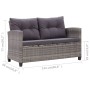 Set de comedor jardín 3 piezas con cojines ratán sintético gris de , Conjuntos de jardín - Ref: Foro24-3095248, Precio: 774,4...