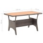 Set de comedor jardín 3 piezas con cojines ratán sintético gris de , Conjuntos de jardín - Ref: Foro24-3095248, Precio: 774,4...