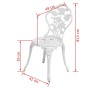Sillas de jardín bistró 2 unidades aluminio fundido blanco de vidaXL, Sillas de jardín - Ref: Foro24-43176, Precio: 157,03 €,...
