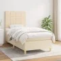 Box spring bed with cream fabric mattress 90x190 cm by , Beds and slatted bases - Ref: Foro24-3142302, Price: 348,33 €, Disco...