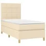 Boxspringbett mit cremefarbener Stoffmatratze 90x190 cm von , Betten und Lattenroste - Ref: Foro24-3142302, Preis: 348,33 €, ...