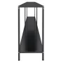 Black tempered glass console table 200x35x75.5 cm by , Side tables - Ref: Foro24-331707, Price: 98,41 €, Discount: %