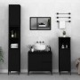Armario de baño madera contrachapada negro 65x33x60 cm de , Muebles de baño - Ref: Foro24-819829, Precio: 62,29 €, Descuento: %