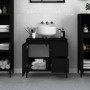 Armario de baño madera contrachapada negro 65x33x60 cm de , Muebles de baño - Ref: Foro24-819829, Precio: 62,29 €, Descuento: %