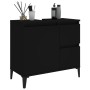Armario de baño madera contrachapada negro 65x33x60 cm de , Muebles de baño - Ref: Foro24-819829, Precio: 62,29 €, Descuento: %