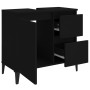 Armario de baño madera contrachapada negro 65x33x60 cm de , Muebles de baño - Ref: Foro24-819829, Precio: 62,29 €, Descuento: %