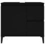 Armario de baño madera contrachapada negro 65x33x60 cm de , Muebles de baño - Ref: Foro24-819829, Precio: 62,29 €, Descuento: %