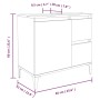 Armario de baño madera contrachapada negro 65x33x60 cm de , Muebles de baño - Ref: Foro24-819829, Precio: 62,29 €, Descuento: %