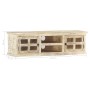 Mueble para TV de madera maciza de mango blanco 130x30x36 cm de , Muebles TV - Ref: Foro24-285899, Precio: 243,59 €, Descuent...