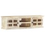Mueble para TV de madera maciza de mango blanco 130x30x36 cm de , Muebles TV - Ref: Foro24-285899, Precio: 243,59 €, Descuent...