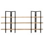 Estantería de 3 niveles madera maciza de mango 160x31x80 cm de , Librerías y estanterías - Ref: Foro24-286604, Precio: 224,94...