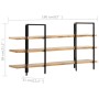 Estantería de 3 niveles madera maciza de mango 160x31x80 cm de , Librerías y estanterías - Ref: Foro24-286604, Precio: 224,94...