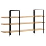 Estantería de 3 niveles madera maciza de mango 160x31x80 cm de , Librerías y estanterías - Ref: Foro24-286604, Precio: 224,94...