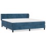Cama box spring con colchón terciopelo azul oscuro 160x200 cm de , Camas y somieres - Ref: Foro24-3127623, Precio: 504,47 €, ...