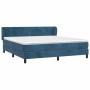 Cama box spring con colchón terciopelo azul oscuro 160x200 cm de , Camas y somieres - Ref: Foro24-3127623, Precio: 504,47 €, ...