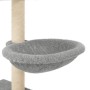 Rascador para gatos con postes de sisal gris claro 117 cm en Mobiliario para gatos | Comprar online en Foru.es