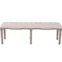Banco de madera maciza y lino blanco crema 150x40x48 cm de , Bancos para recibidores y almacenamiento - Ref: Foro24-245361, P...
