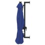 Sombrilla de pared con LEDs y poste de metal 300 cm azul de , Sombrillas - Ref: Foro24-312529, Precio: 120,82 €, Descuento: %