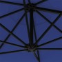 Sombrilla de pared con LEDs y poste de metal 300 cm azul de , Sombrillas - Ref: Foro24-312529, Precio: 120,82 €, Descuento: %
