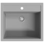 Fregadero de cocina de granito con un seno gris de vidaXL, Fregaderos - Ref: Foro24-142955, Precio: 179,53 €, Descuento: %