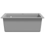 Fregadero de cocina de granito con un seno gris de vidaXL, Fregaderos - Ref: Foro24-142955, Precio: 179,53 €, Descuento: %