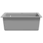 Fregadero de cocina de granito con un seno gris de vidaXL, Fregaderos - Ref: Foro24-142955, Precio: 164,80 €, Descuento: %