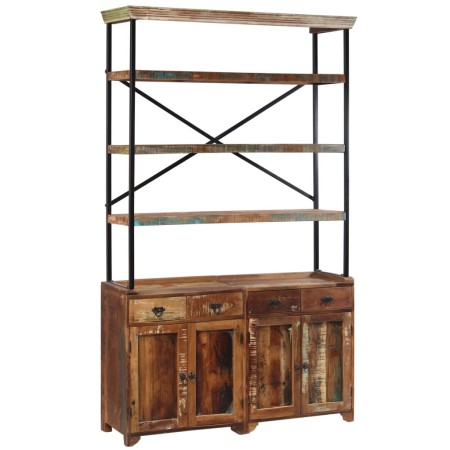 Aparador de estantes madera maciza reciclada 120x35x200cm de , Aparadores - Ref: Foro24-244946, Precio: 875,29 €, Descuento: %