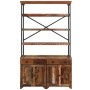 Aparador de estantes madera maciza reciclada 120x35x200cm de , Aparadores - Ref: Foro24-244946, Precio: 875,29 €, Descuento: %