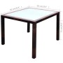 Set comedor de jardín 5 piezas y cojines ratán sintético marrón de vidaXL, Conjuntos de jardín - Ref: Foro24-43121, Precio: 4...