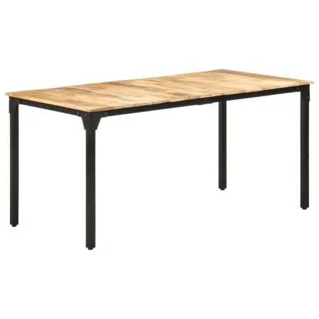 Mesa de comedor de madera de mango rugosa 160x80x76 cm de , Mesas de cocina y de comedor - Ref: Foro24-321974, Precio: 248,46...