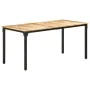 Mesa de comedor de madera de mango rugosa 160x80x76 cm de , Mesas de cocina y de comedor - Ref: Foro24-321974, Precio: 248,46...