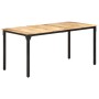 Mesa de comedor de madera de mango rugosa 160x80x76 cm de , Mesas de cocina y de comedor - Ref: Foro24-321974, Precio: 262,22...