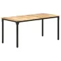 Mesa de comedor de madera de mango rugosa 160x80x76 cm de , Mesas de cocina y de comedor - Ref: Foro24-321974, Precio: 248,46...